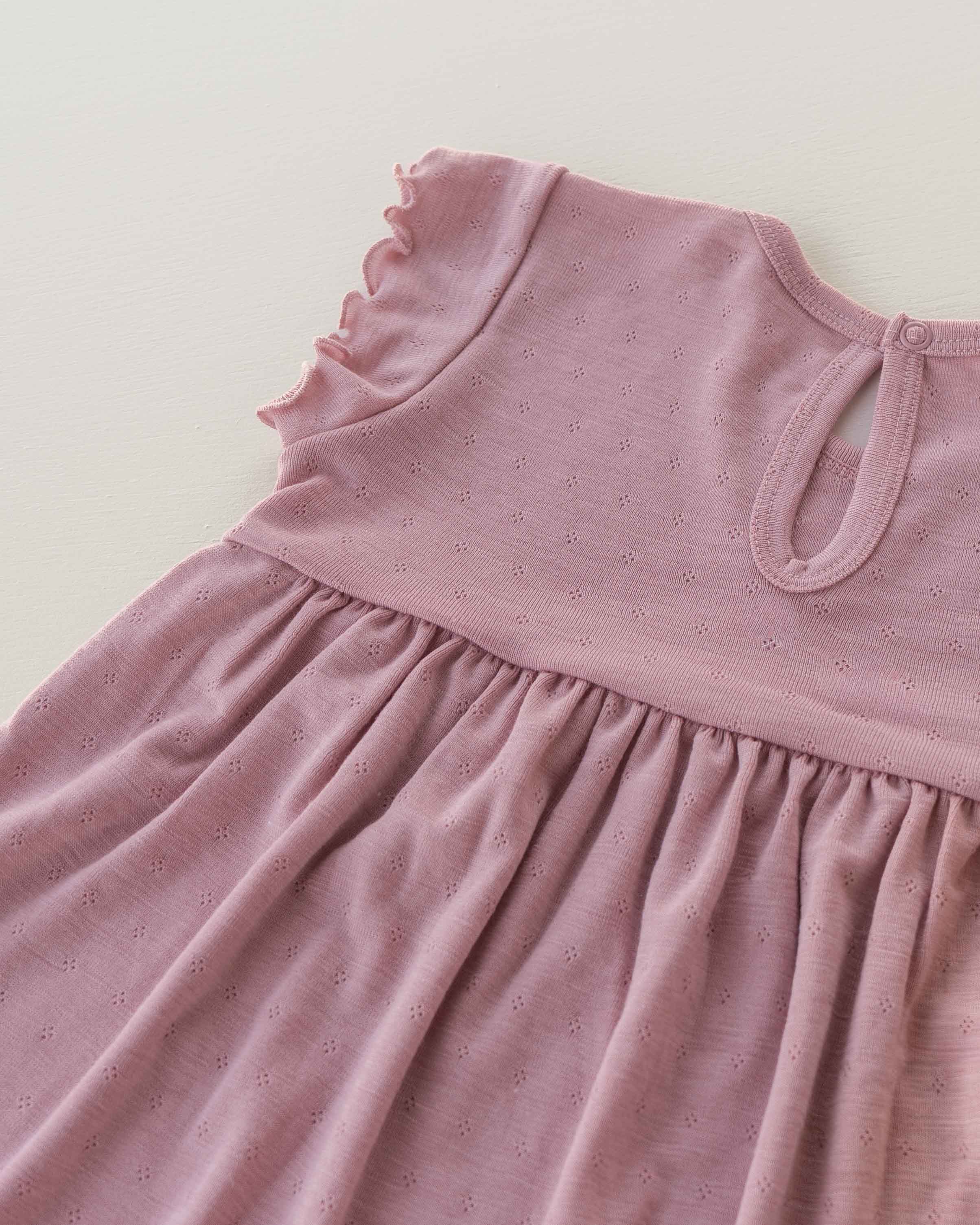 Sommerkleid aus Wolle/Seide - cameo rose
