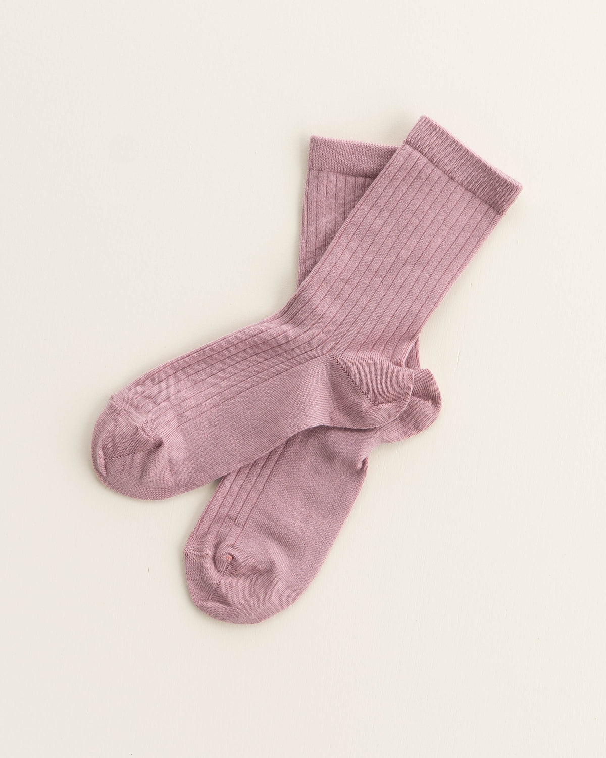 Rippsocken aus Wolle für Erwachsene  - cameo rose