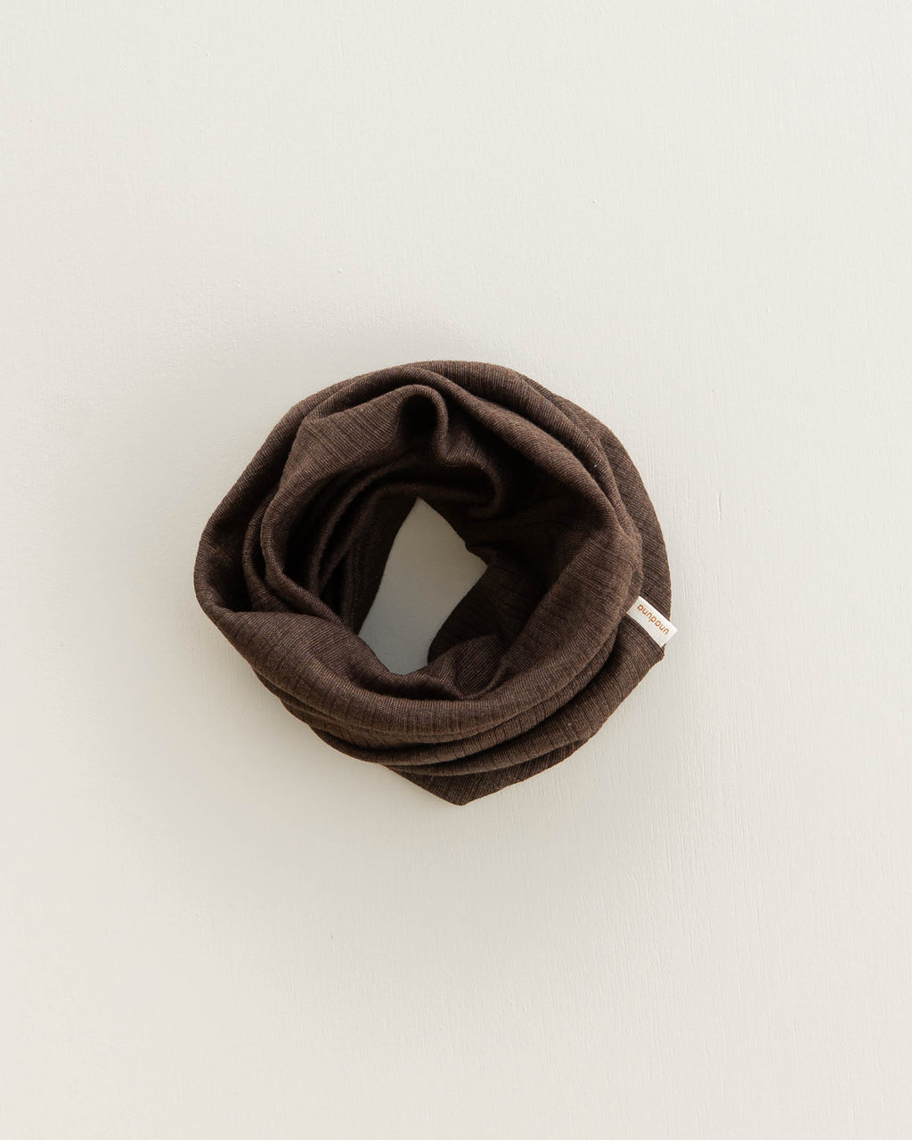 Schlauchschal Rippe aus Wolle/Seide - cocoa