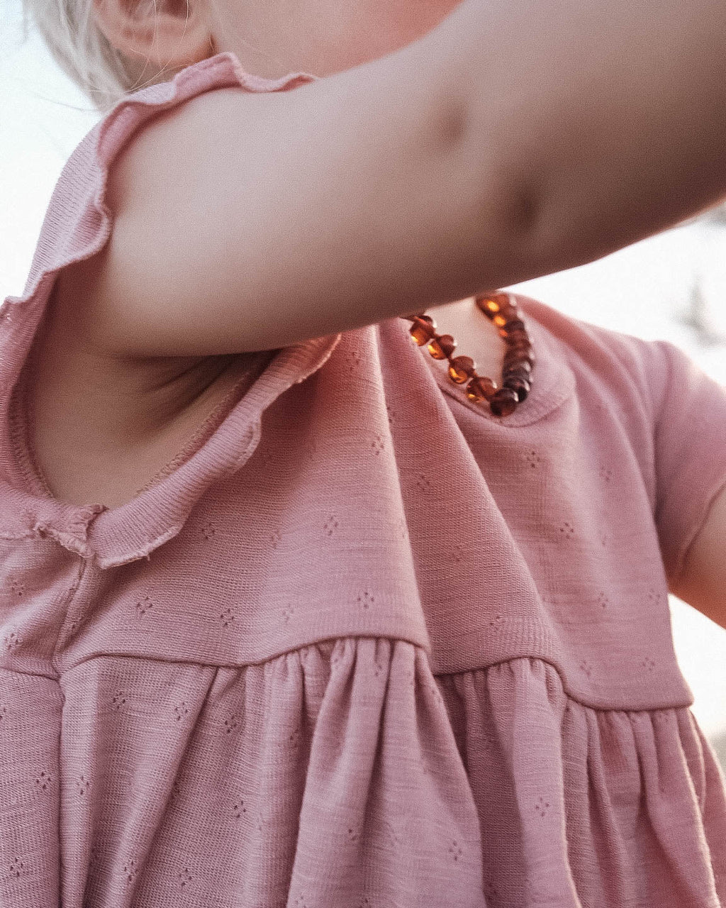 Sommerkleid aus Wolle/Seide - cameo rose