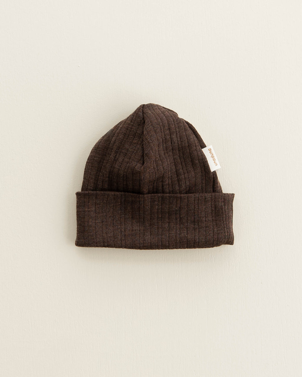 Beanie Rippe Wolle/Seide - cocoa