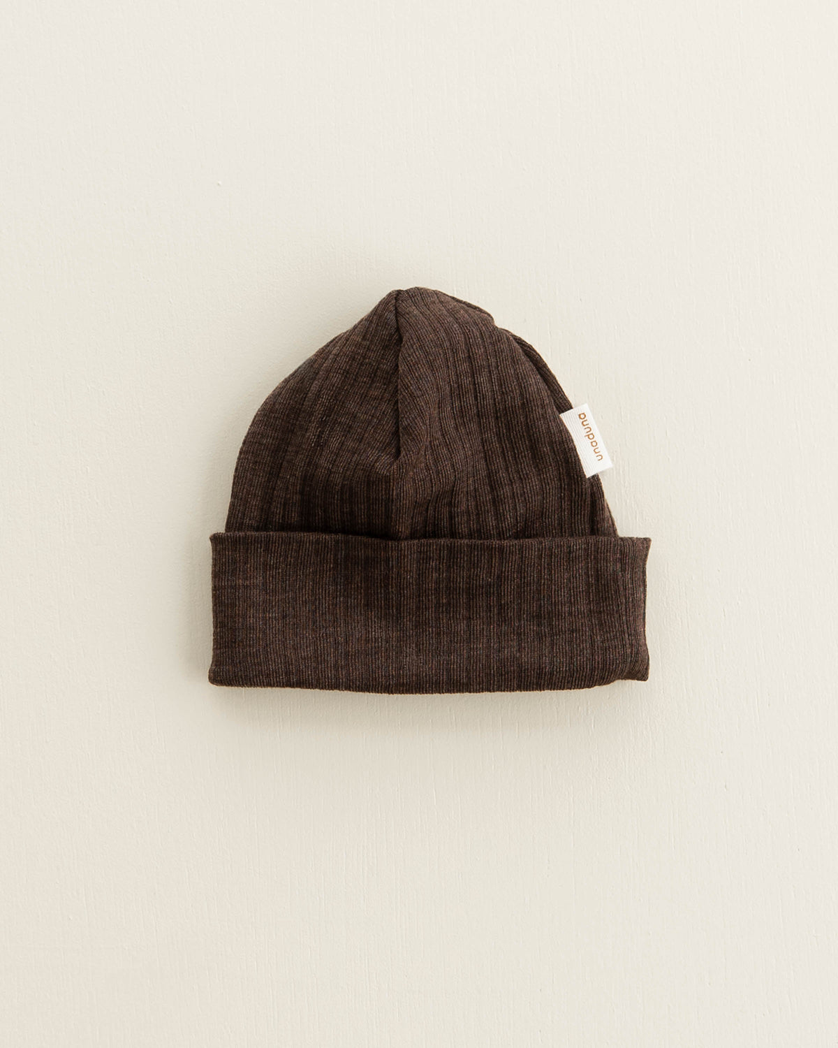 Beanie Rippe Wolle/Seide - cocoa