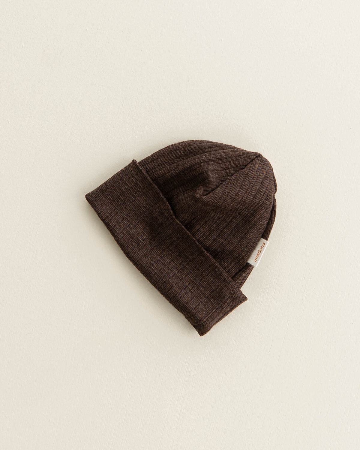 Beanie Rippe Wolle/Seide - cocoa