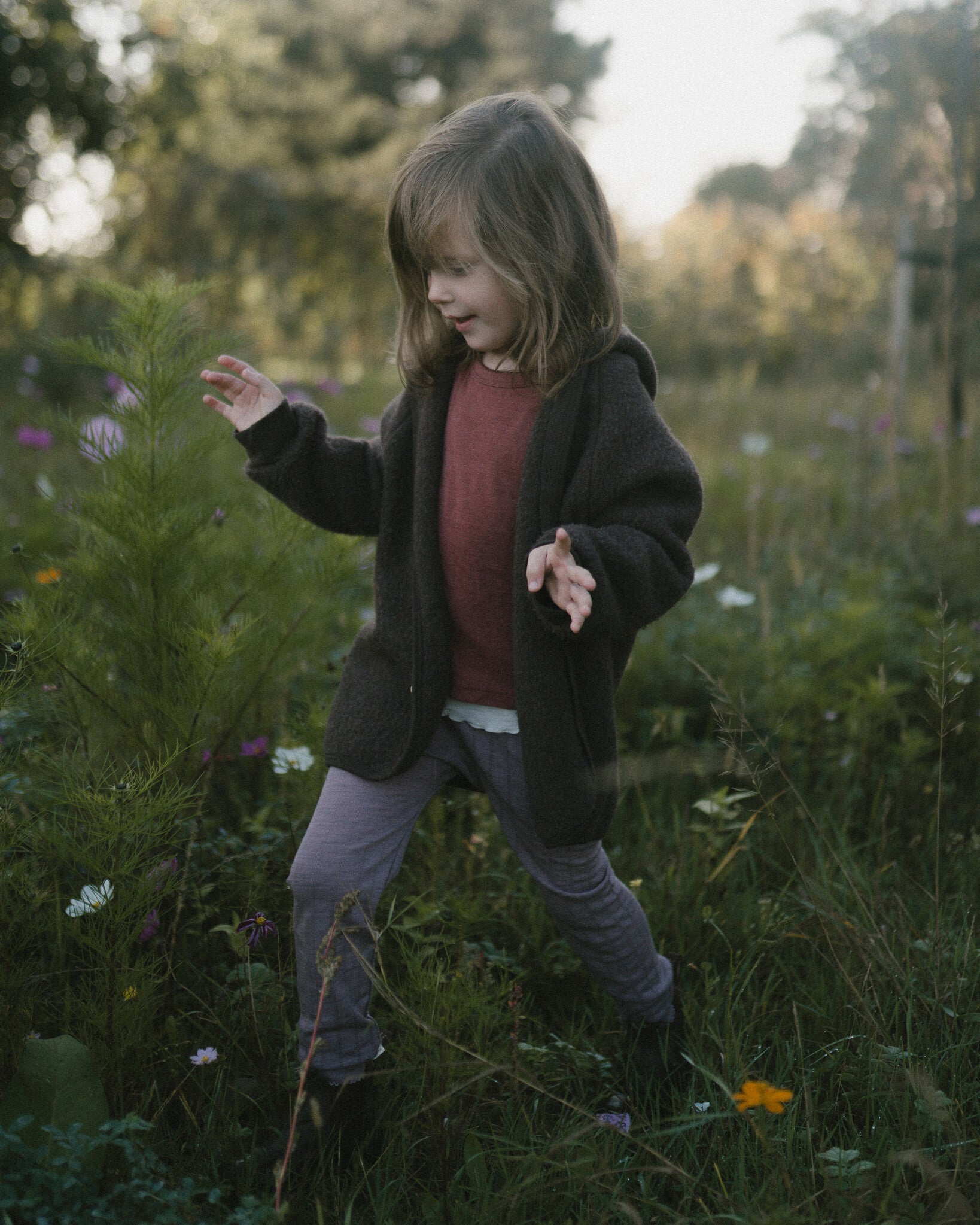 Kinderjas van wol-fleece - cocoa Ziloen©-11