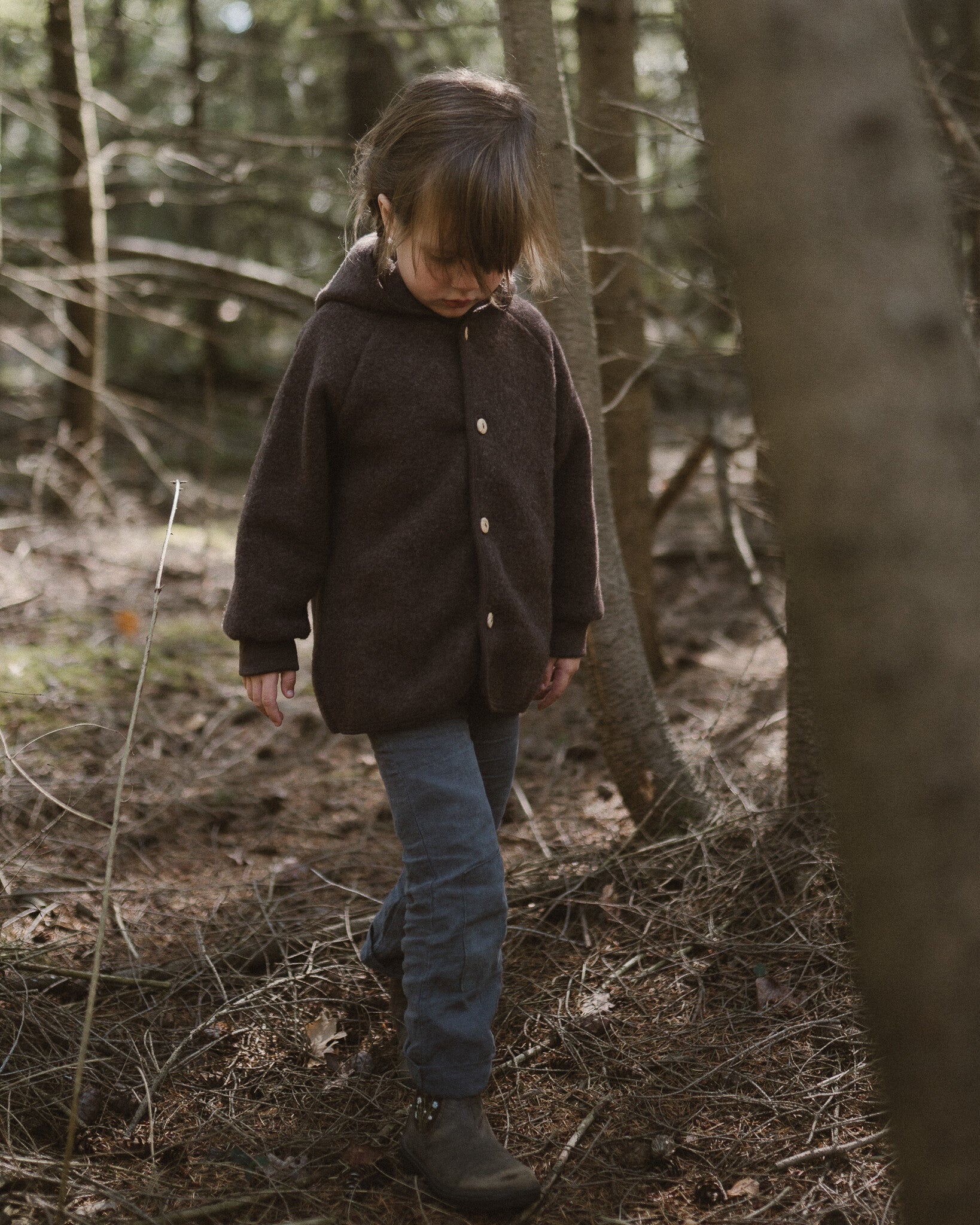 Kinderjas van wol-fleece - cocoa Ziloen©-3