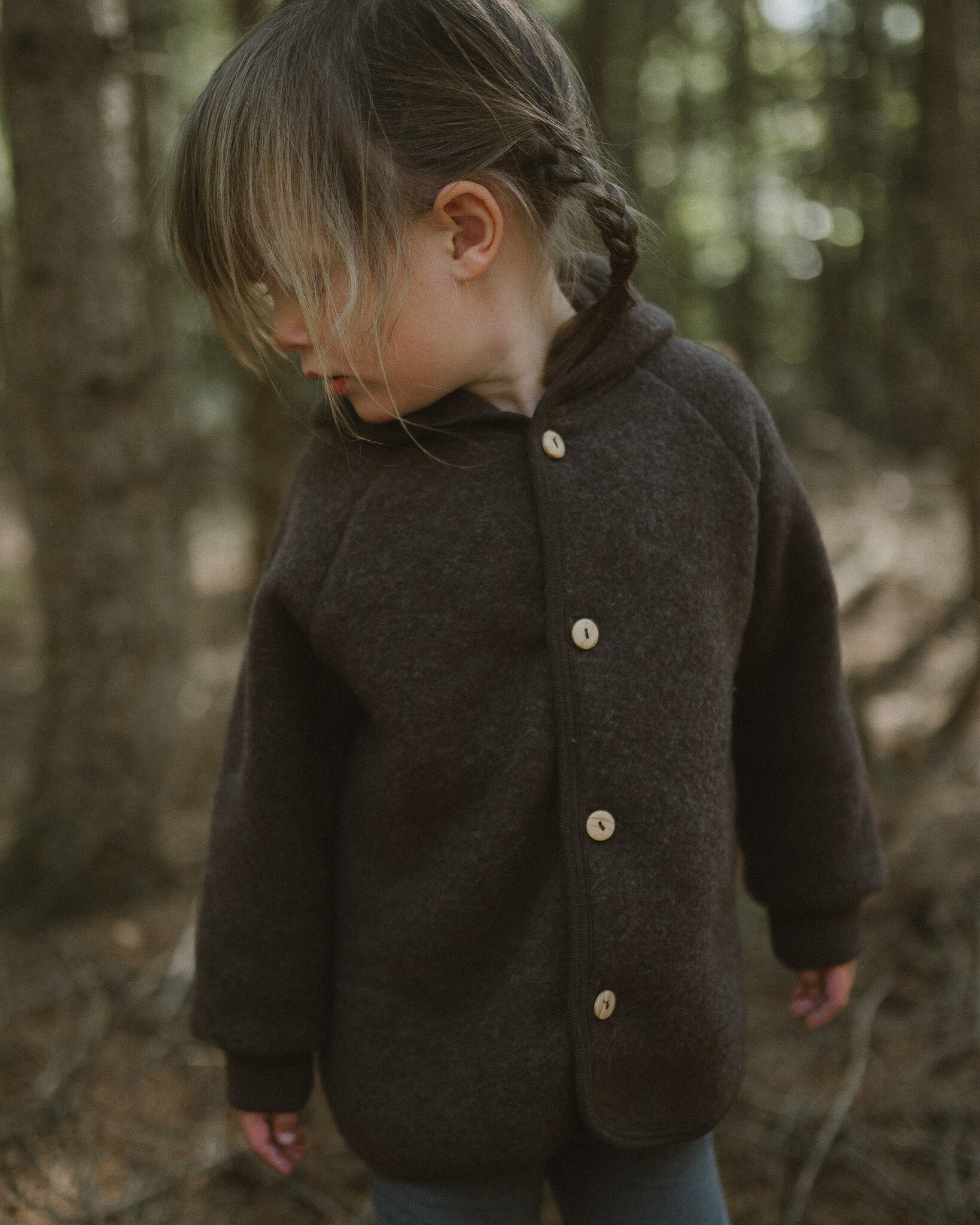 Kinderjas van wol-fleece - cocoa Ziloen©-6