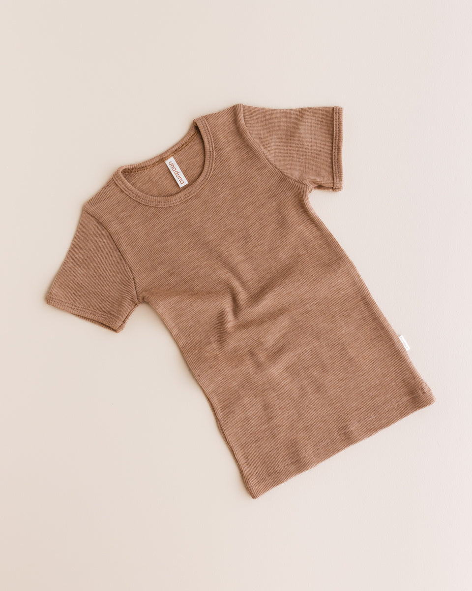 unaduan Kids short sleeves tiny rib wool - semla