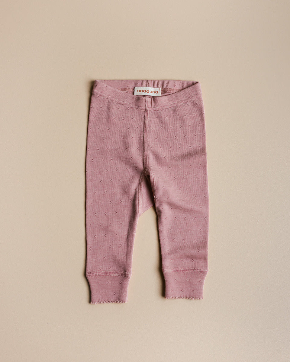 unaduna baby legging wol zijde cameo rose