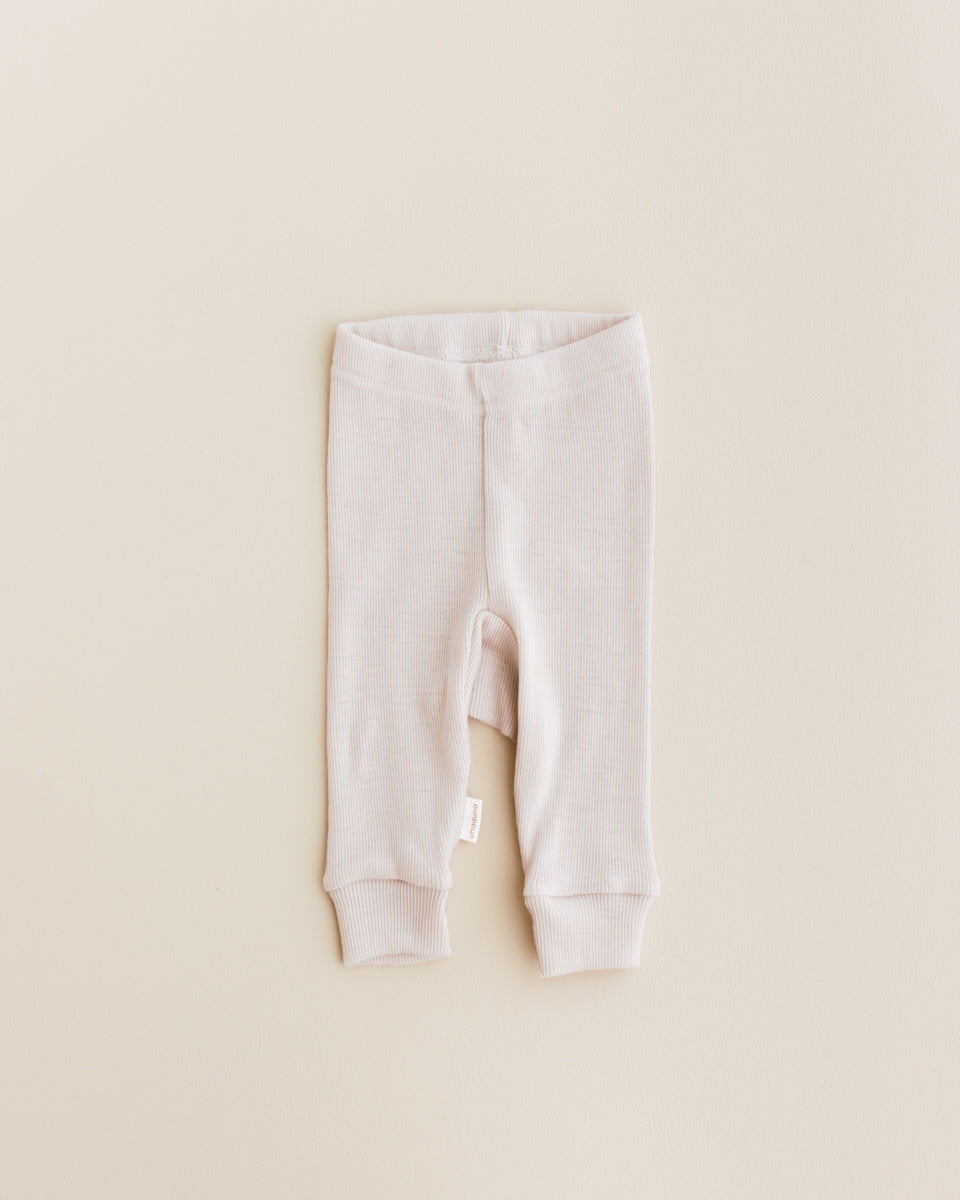 unaduna Baby leggings tiny rib wool - mazarin