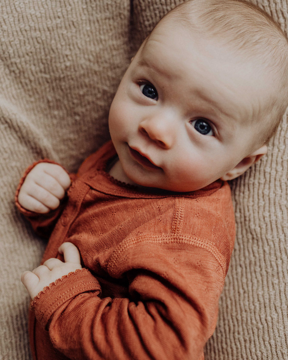 unaduna jumpsuit umber pointelle