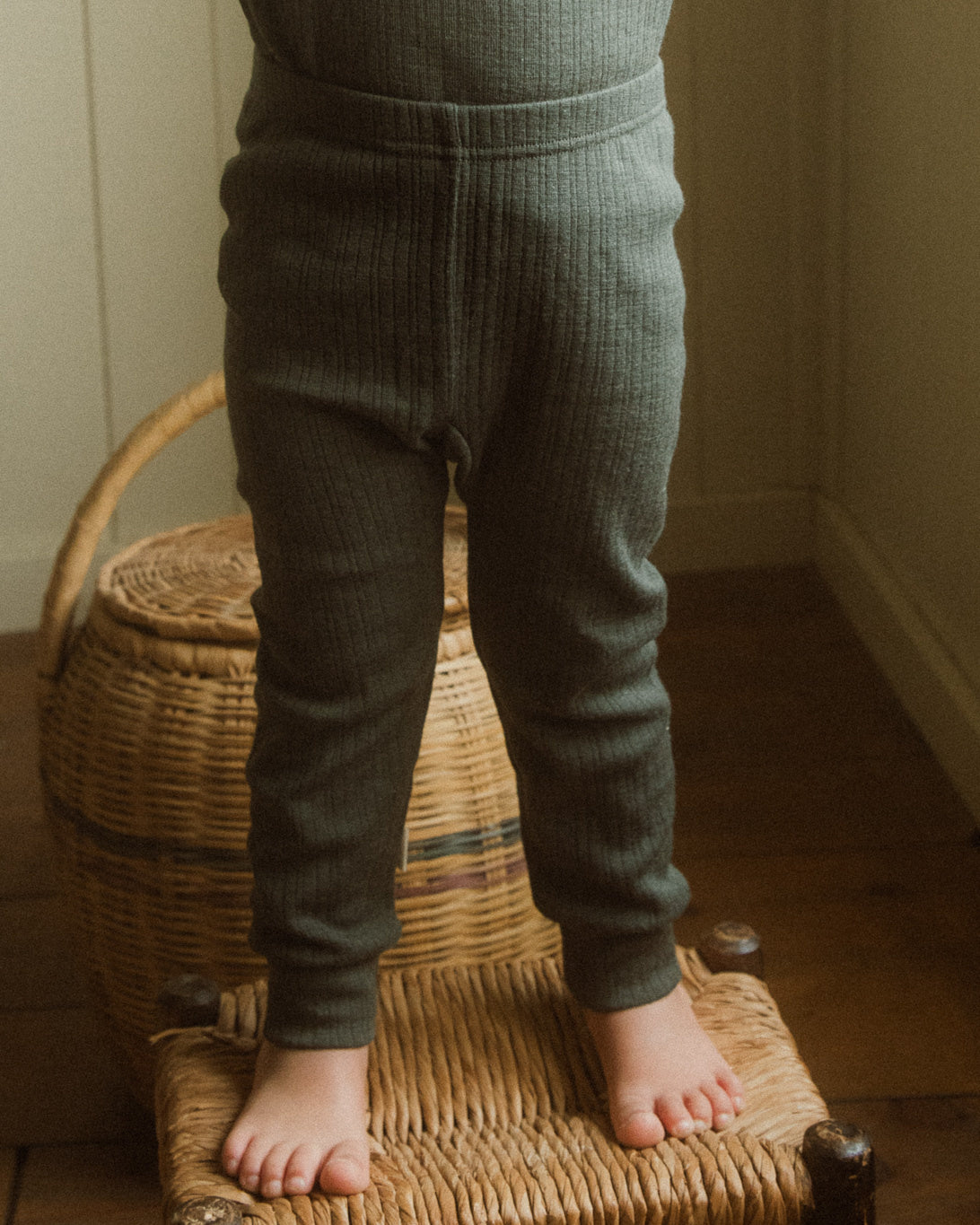 Unaduna kinderlegging rib wol-zijde - wakame