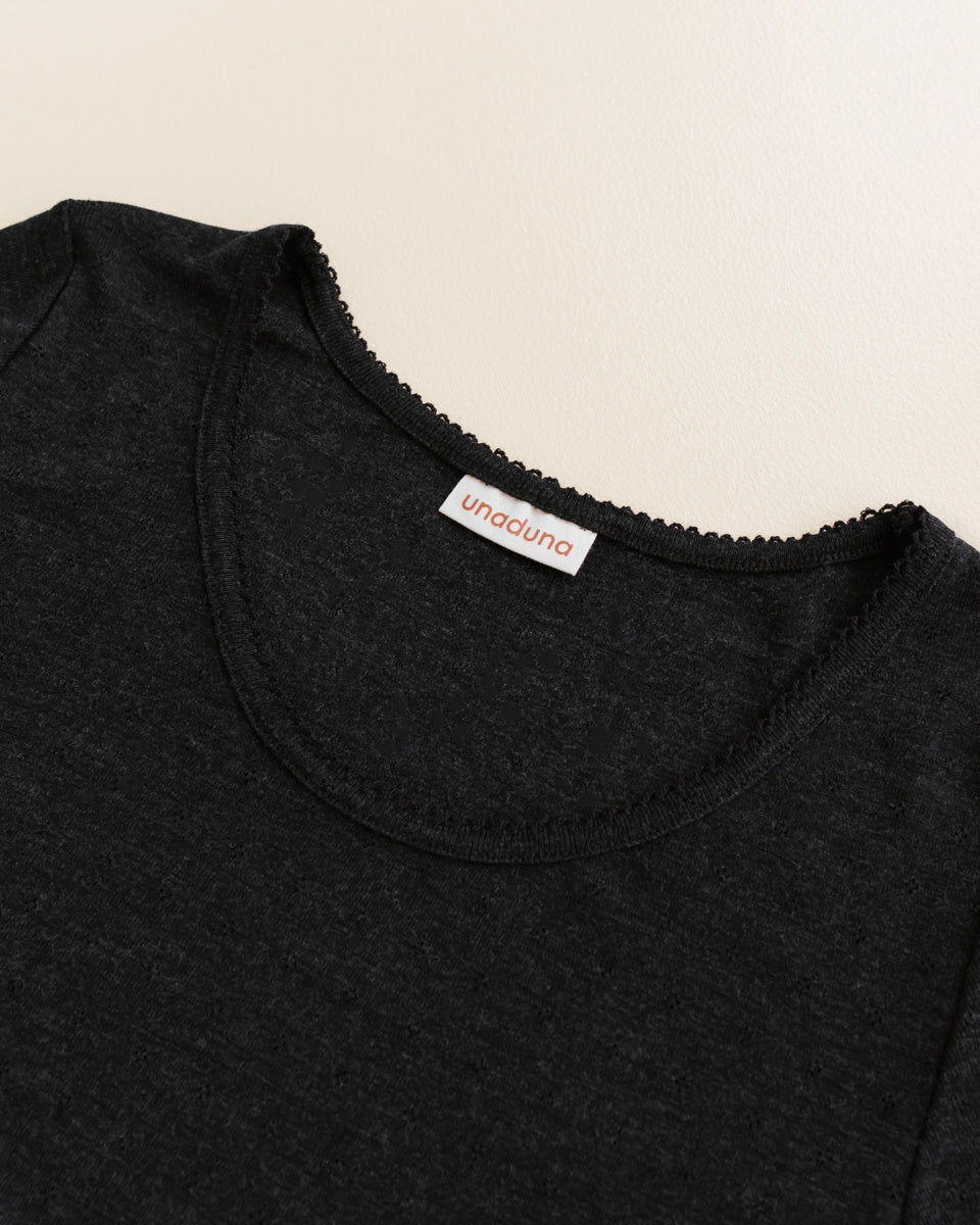 unaduna longsleeve black grey ebony