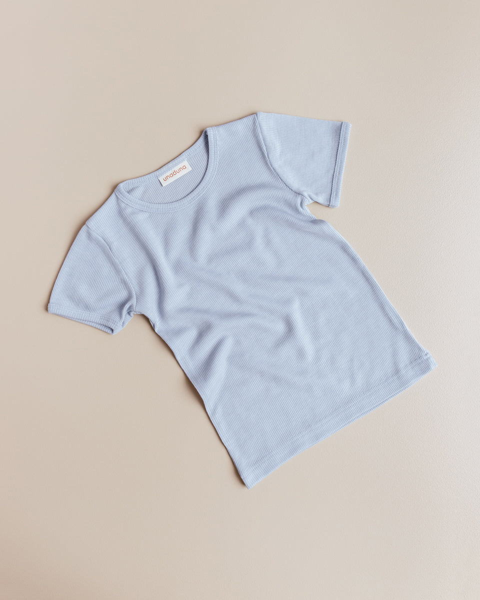 unaduna short sleeves wool:silk blue bird