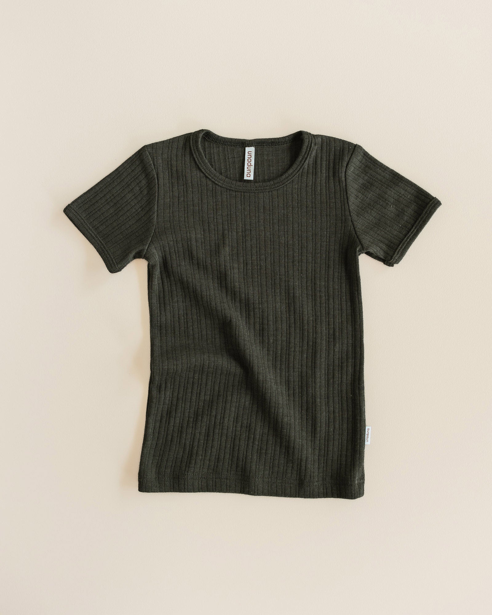 Kinder Shirt kurzer Arm Wolle/Seide - Wakame